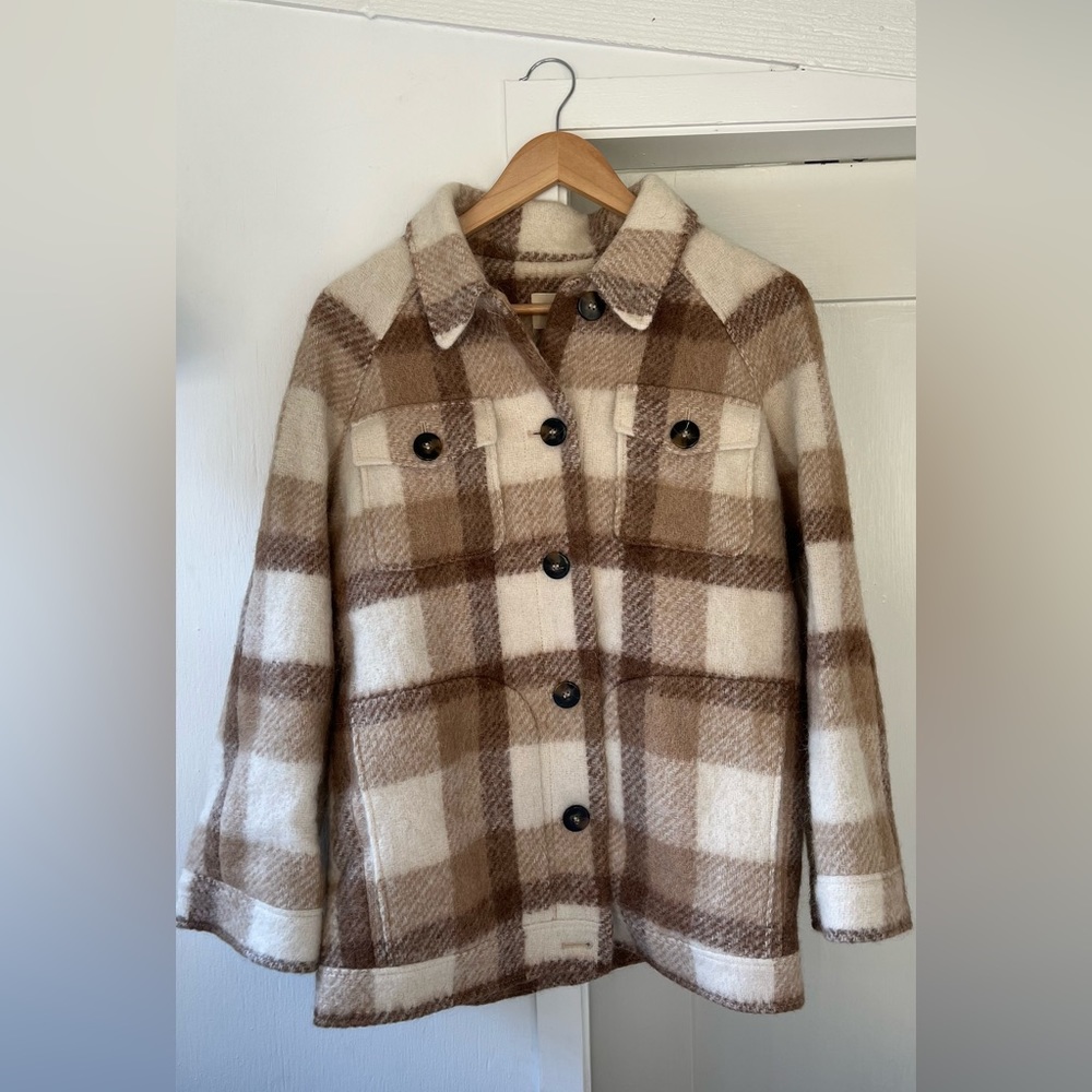 Sezane Alda Plaid Coat